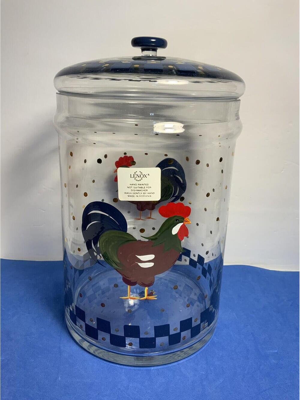 Lenox Morning Sunshine Glass Canister New 11”